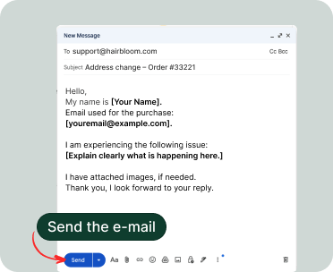 Screenshot showing send button